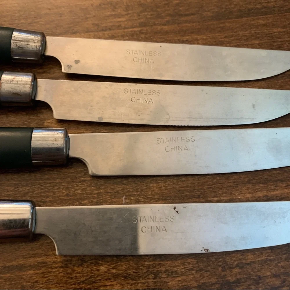 4/$15 four green dinner knives